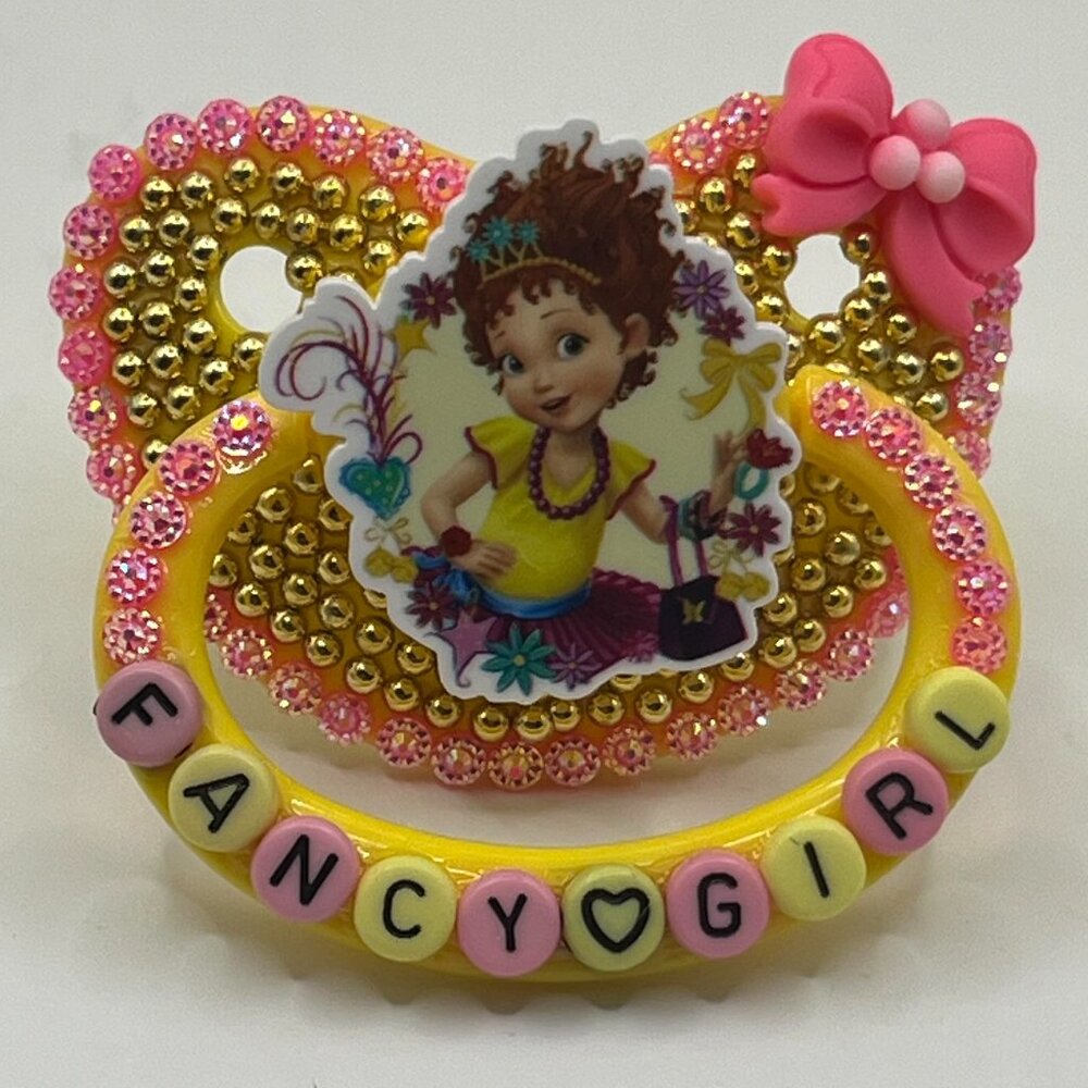 Yellow Fancy Girl Adult Pacifier